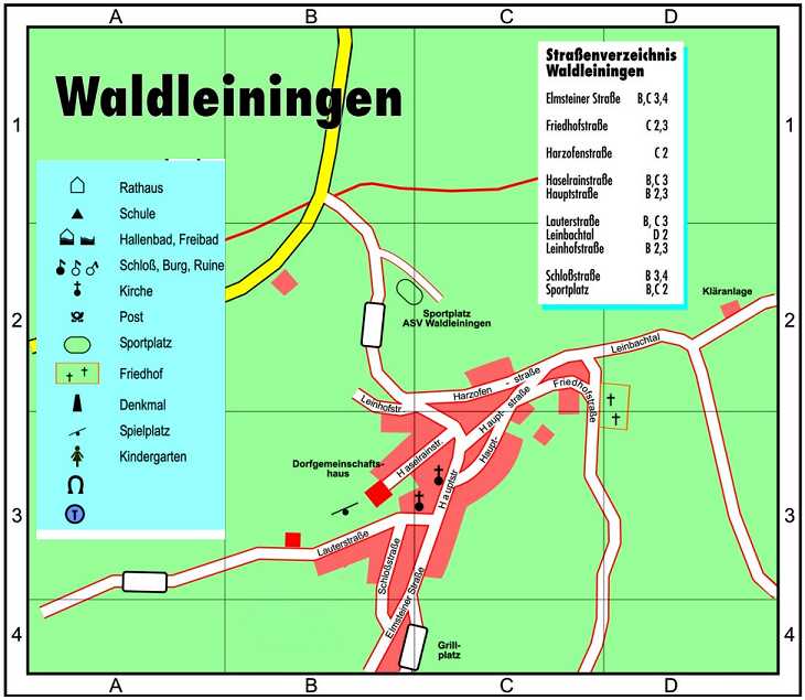 Lageplan Waldleiningen